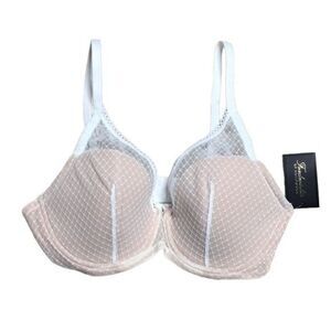 Fredericks Of Hollywood White Mesh Lace Underwire Bra 36D